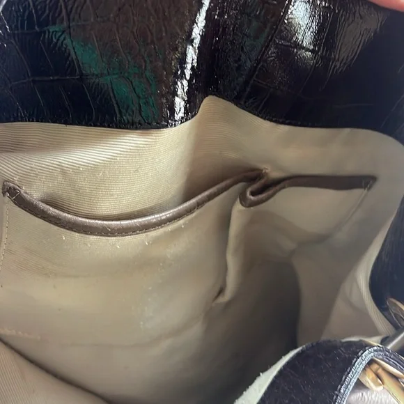 BCBG Elegant Brown Leather Handbag - Picture 7 of 10